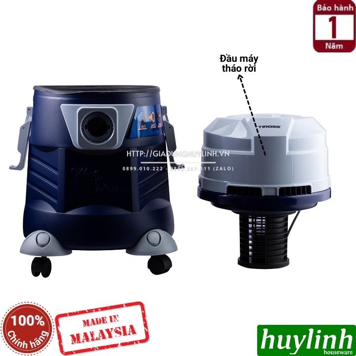 Máy hút bụi công nghiệp Tiross TS9301 - Dung tích 32 lít - Sản xuất tại Malaysia - 3 Chức năng Hút khô - ướt - thổi bụi - Hàng chính hãng