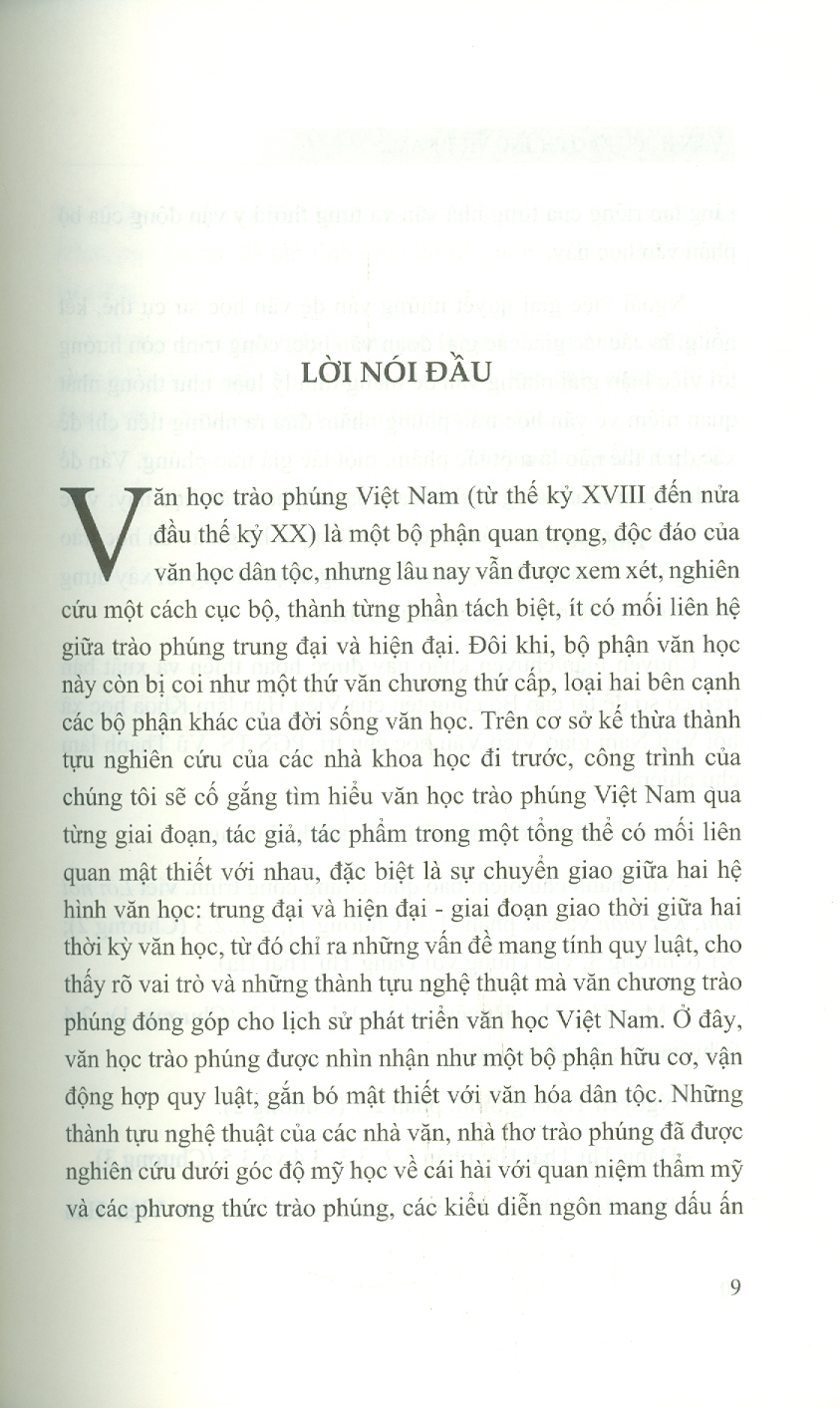 Văn Học Trào Phúng Việt Nam (Từ Thế Kỷ XVIII Đến Nửa Đầu Thế Kỷ XX) (Chuyên luận)