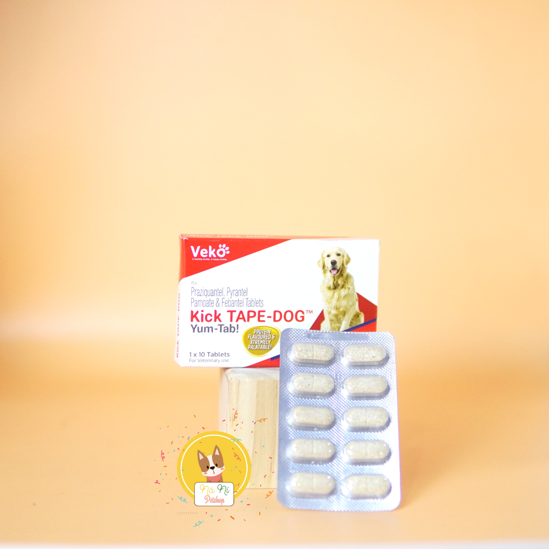 Kick tape - Dog viên xổ giun sán trên Chó (1 viên)