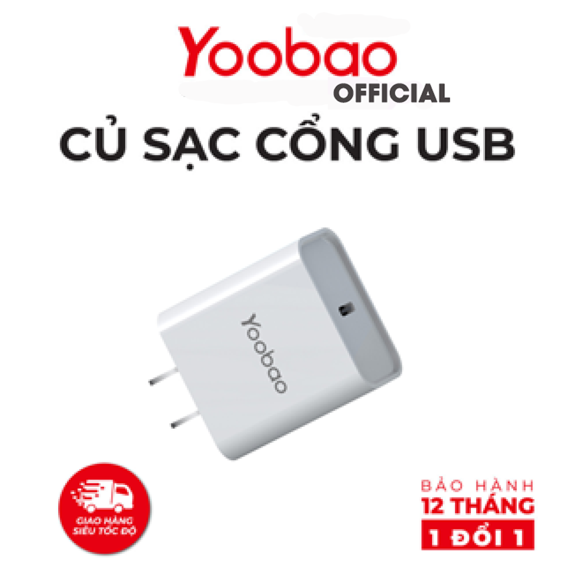 [HÀNG CHÍNH HÃNG] Củ sạc cổng USB U56 Yoobao - Sạc nhanh PD20W- Bảo hành 12 tháng - 1 đổi 1