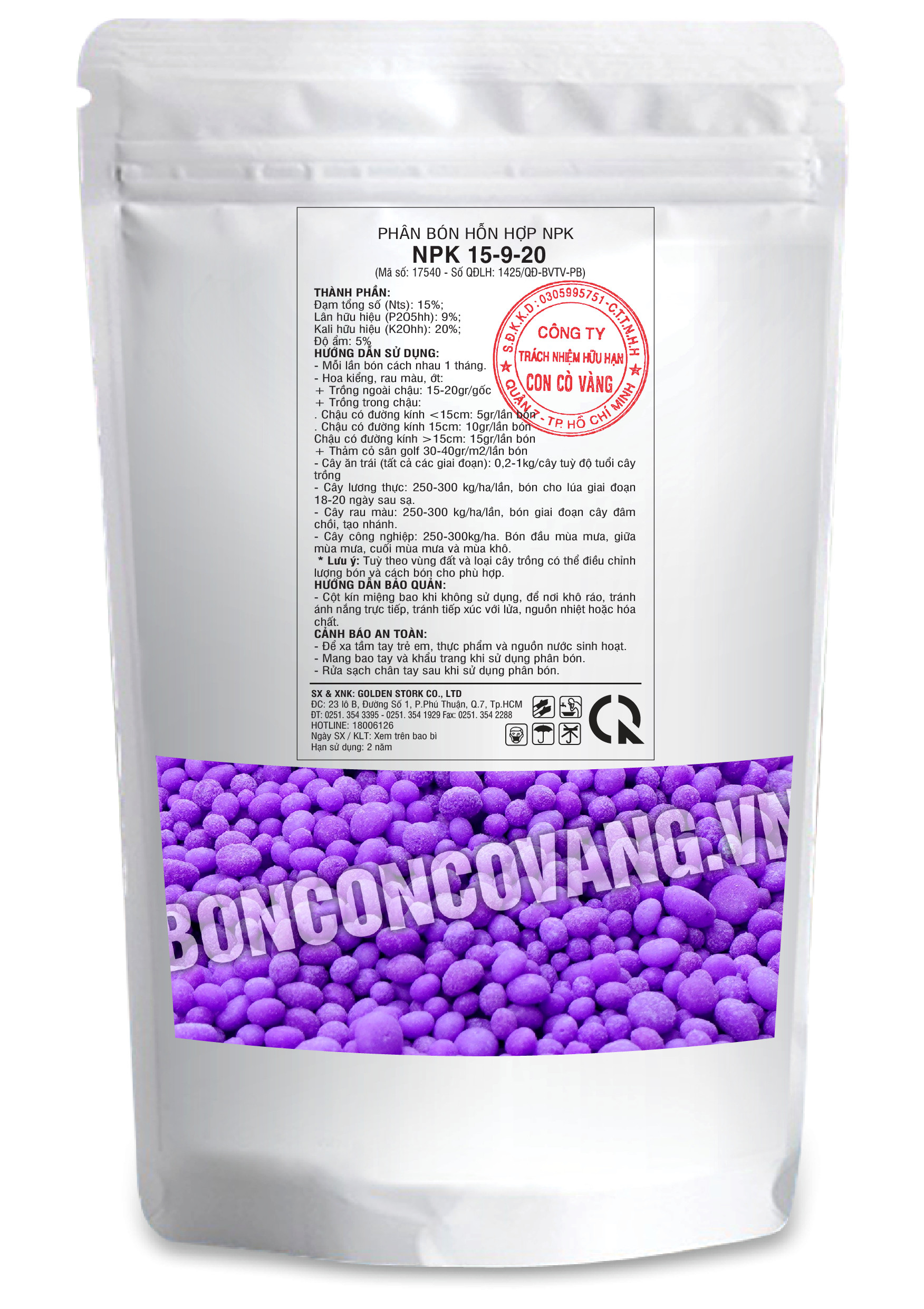 Phân bón NPK 15-9-20+TE NutriTech Premium