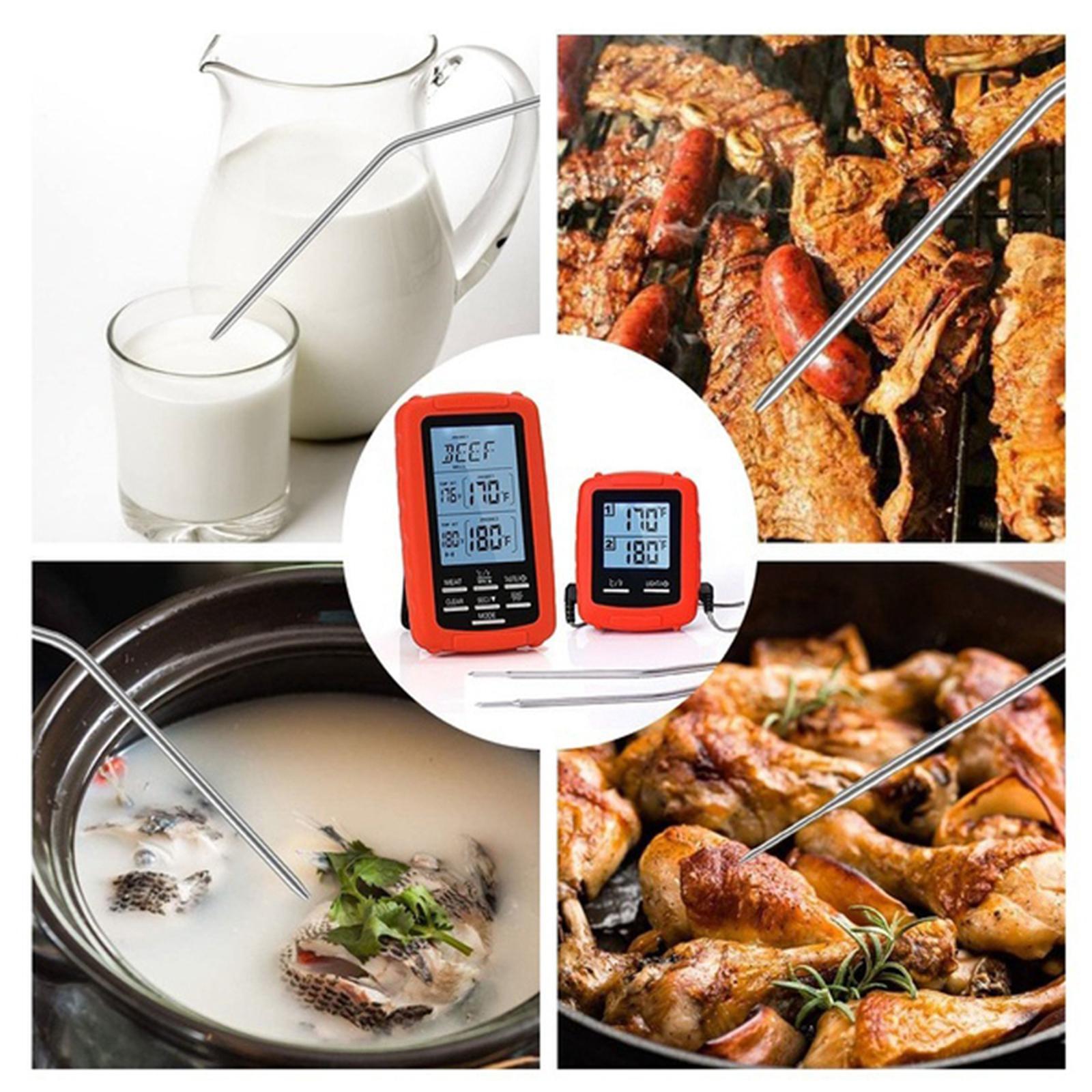 BBQ Food Thermometer Baking Fry Cooking Instant Read LCD Digital Red