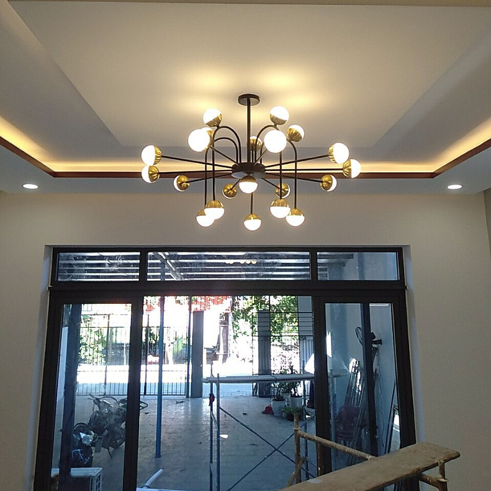 Đèn chùm HELGA 21 bóng cao cấp trang trí nội thất hiện đại, sang trọng .