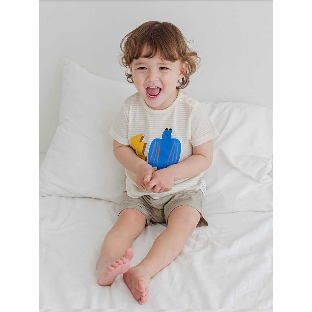 BỘ NGẮN CAO CẤP BÉ TRAI NỘI ĐỊA HÀN, CHẤT COTTON GIẤY ORGANIC, MẪU CON DƠI