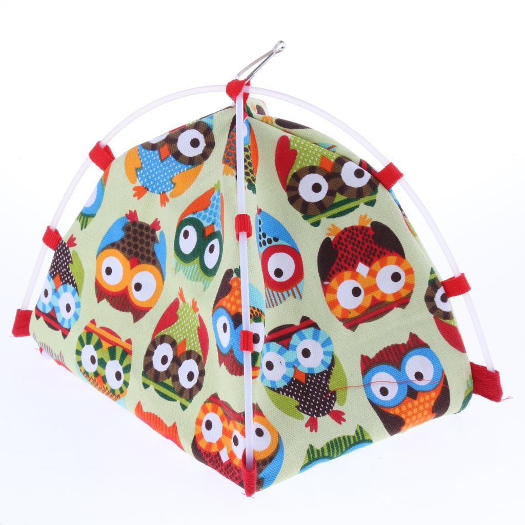 2Size Bird Hammock Hanging Cave Cage Tent Bed Parrot Toy