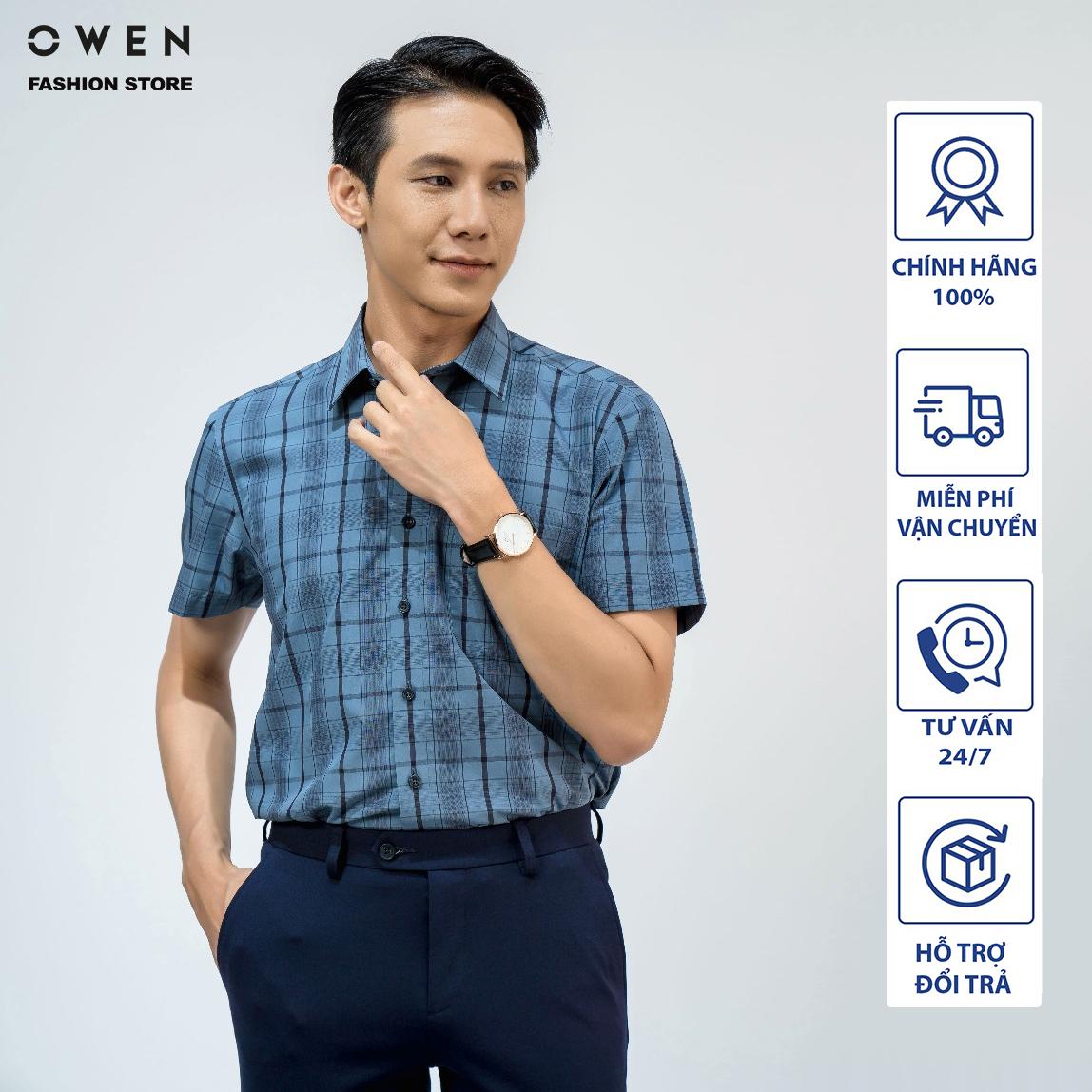 Áo Sơ mi Owen nam cộc tay dáng Regularfit sợi Sen Mã AR220077NT - 38