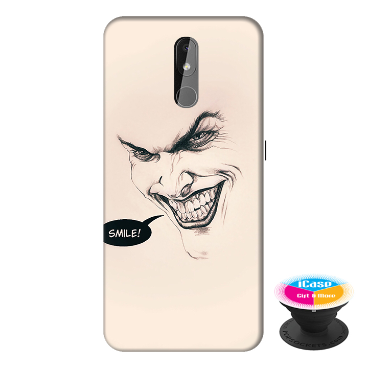 Ốp lưng điện thoại Nokia 3.2 hình Smile tặng kèm giá đỡ điện thoại iCase xinh xắn - Hàng chính hãng