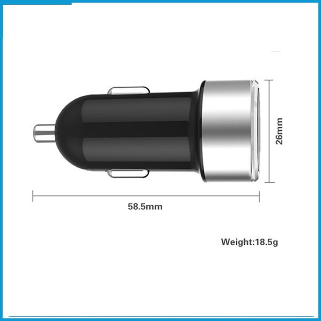 LED Dual USB Car Charger Adapter Socket Lighter For Phones