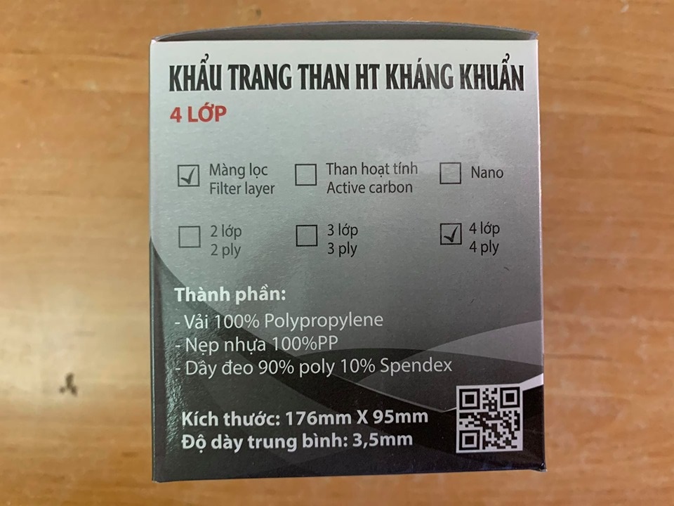 Khẩu trang y tế 4 lớp than  Number One ( hộp 50 cái )