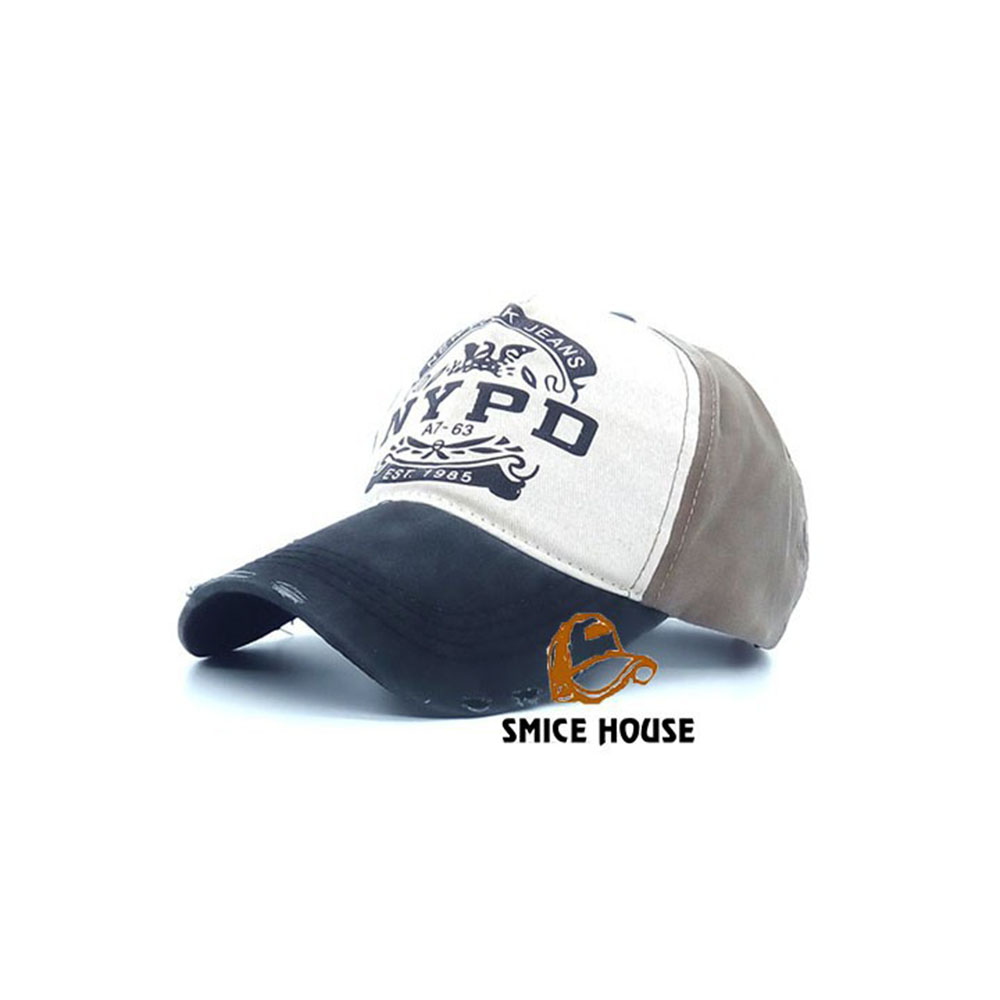 MŨ LƯỠI TRAI NÓN KẾT JEANS NAM NỮ IN CHỮ NYPD NHIỀU MÀU - SMICE HOUSE