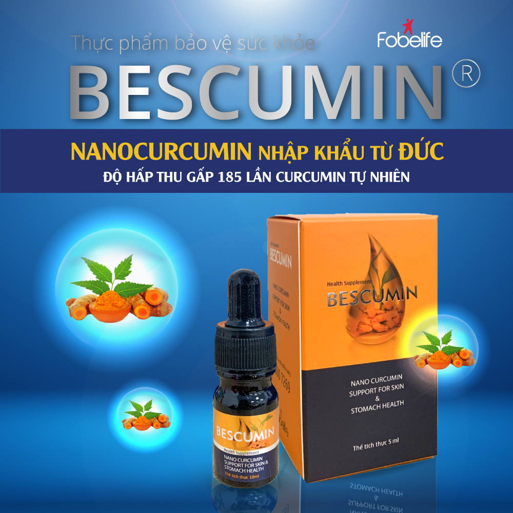Tinh Chất Nano Nghệ Làm Liền Vết Loét Bảo Vệ Niêm Mạc Dạ Dày BESCUMIN