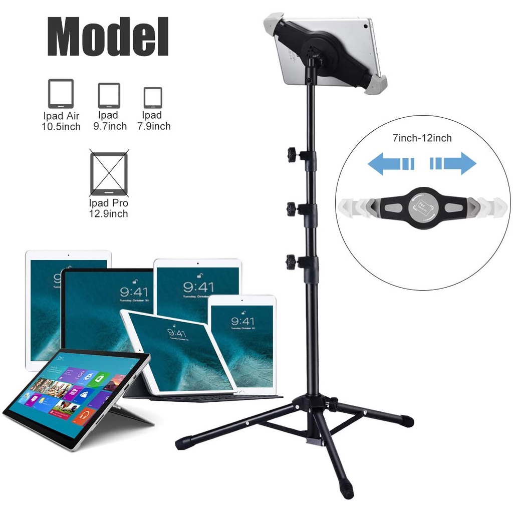 Giá Đỡ Đứng hỗ trợ livestream chụp ảnh quay phim Cho Tablet 7-12inch Stand By Me Xoay 360 độ - thiết kế chắc chắn tặng kèm bao đựng