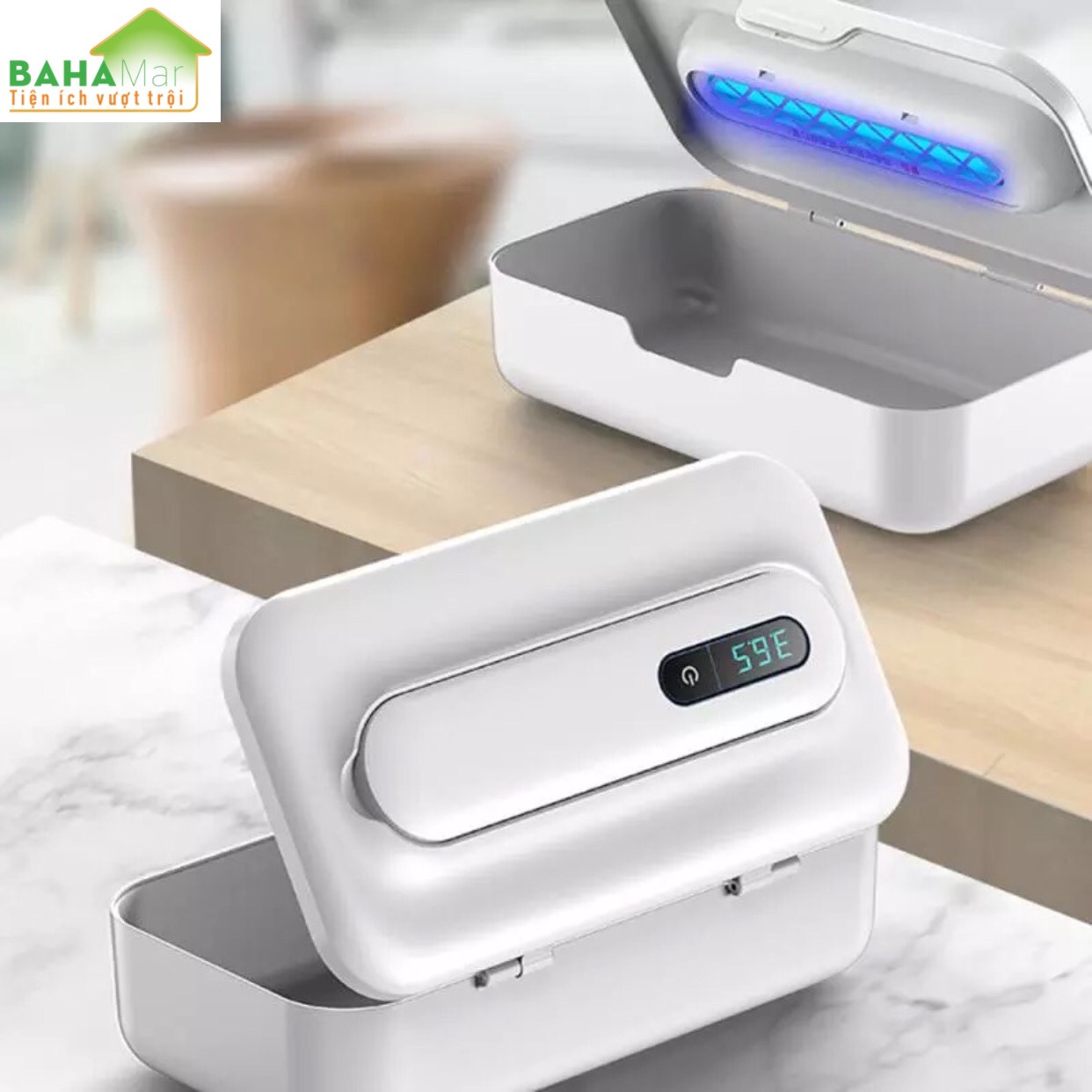 HỘP THANH LỌC KHỬ KHUẨN ĐỒ DÙNG, ĐỒ CHƠI, ĐỒ LÓT BẰNG ĐÈN OZONE VÀ TIA UV "BAHAMAR" có hai chức năng tinh lọc tia cực tím và ozone, thanh lọc khả năng mạnh hơn, cho bạn bảo vệ kép.
