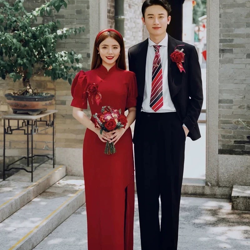Đầm đỏ cổ tàu 2 mẫu siêu hot