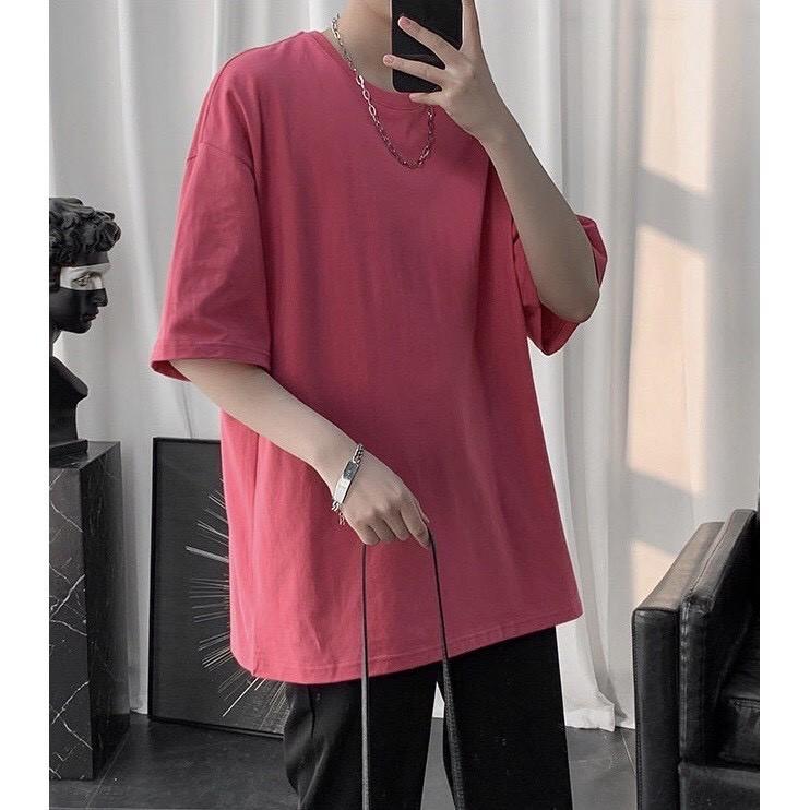 Áo thun Unisex phông trơn nam nữ RP_01 tay lỡ oversize form rộng 4 màu