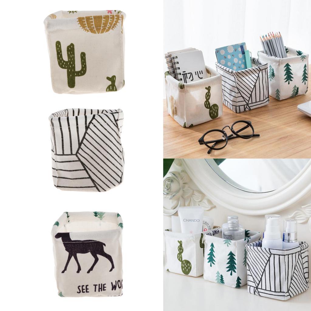 Foldable Desktop Organizer Cabinet Toys Snacks Storage Container Basket