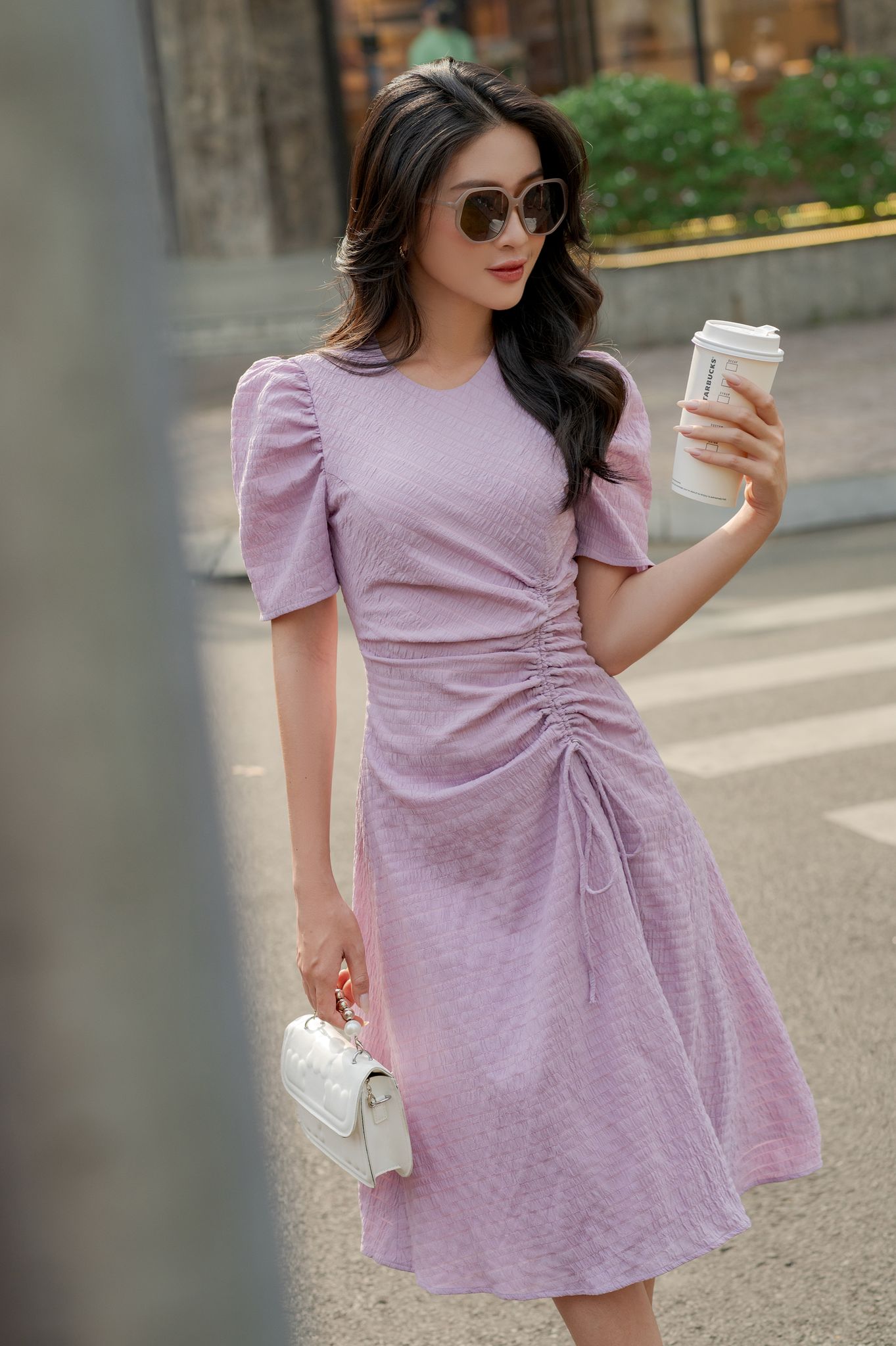 OLV - Đầm Paisley Ruched Dress