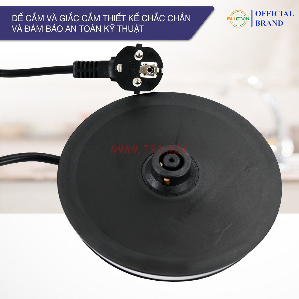 Ấm Siêu Tốc Bình Siêu Tốc Thủy Tinh Của Đức BUCOOK BNP0521 Dung Tích 1.8L - Hàng Chính Hãng Bảo Hành 24 Tháng