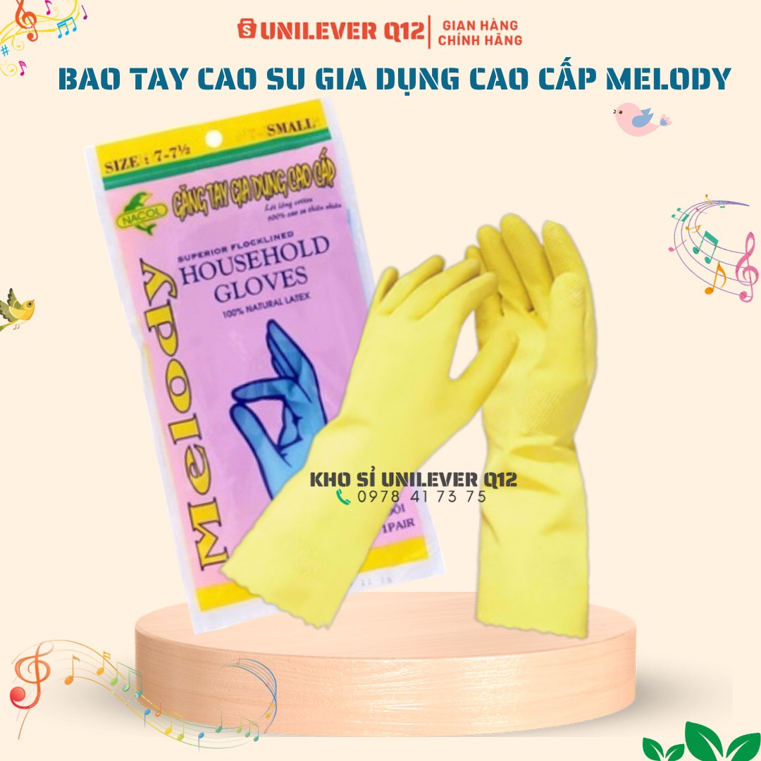 Găng tay bao tay cao su gia dụng cao cấp Melody