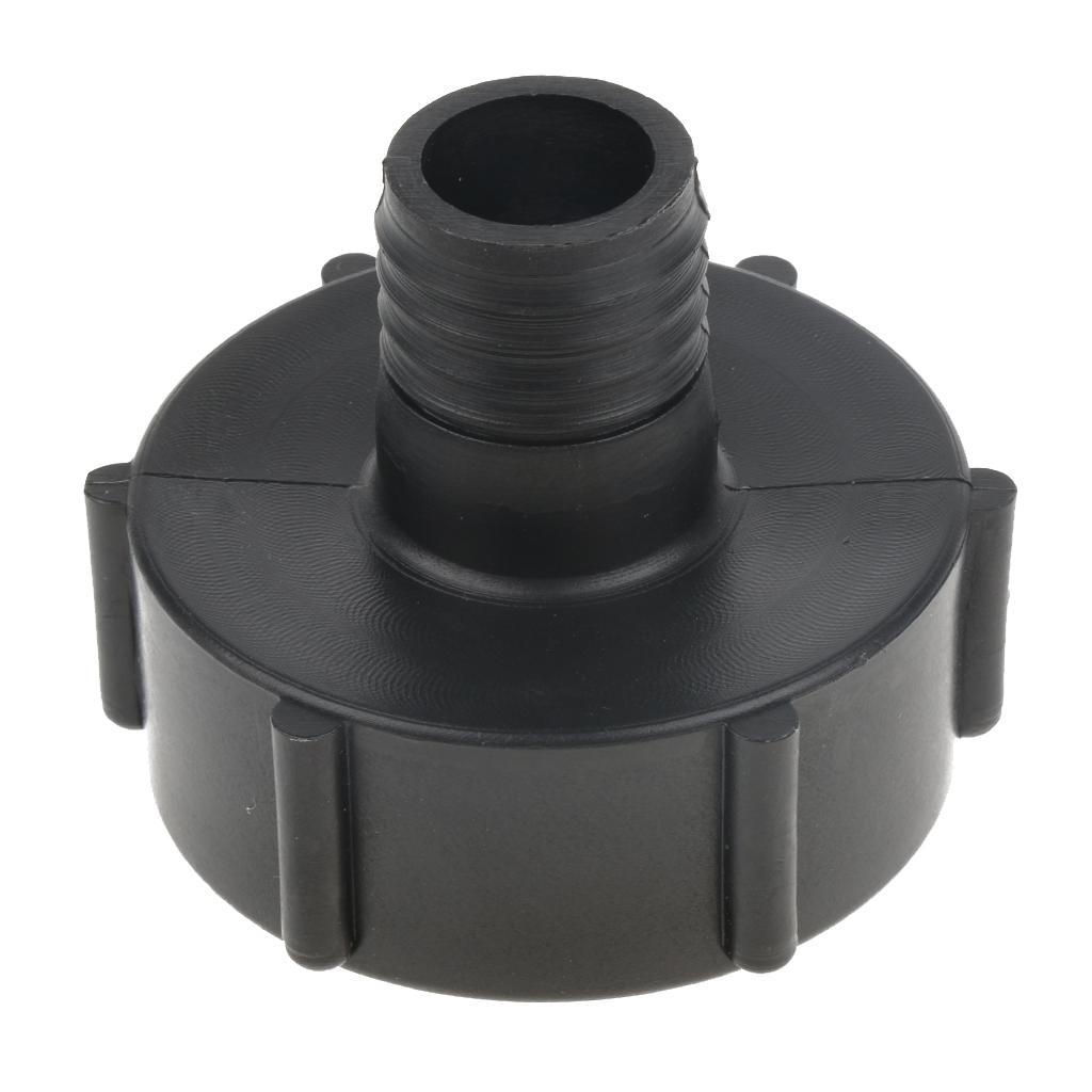 Plastic IBC Tote Valve Adapter, IBC Tank Fitting for Hose - 2 inch Coarse Thread to 1 inch Male Fine Thread, Easy to Install