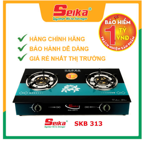 Bếp Gas Đôi Mặt Kính eBlue - EBB313- Hàng Chính Hãng