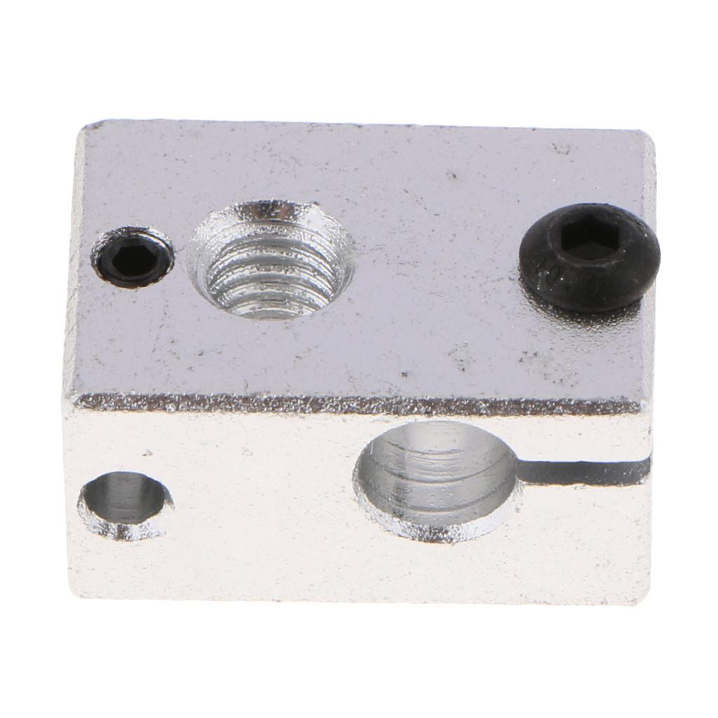 V6 Aluminum Heater Block M6 Nozzle for MK7 MK8 3D Printer Extruder Hot End Heating Block