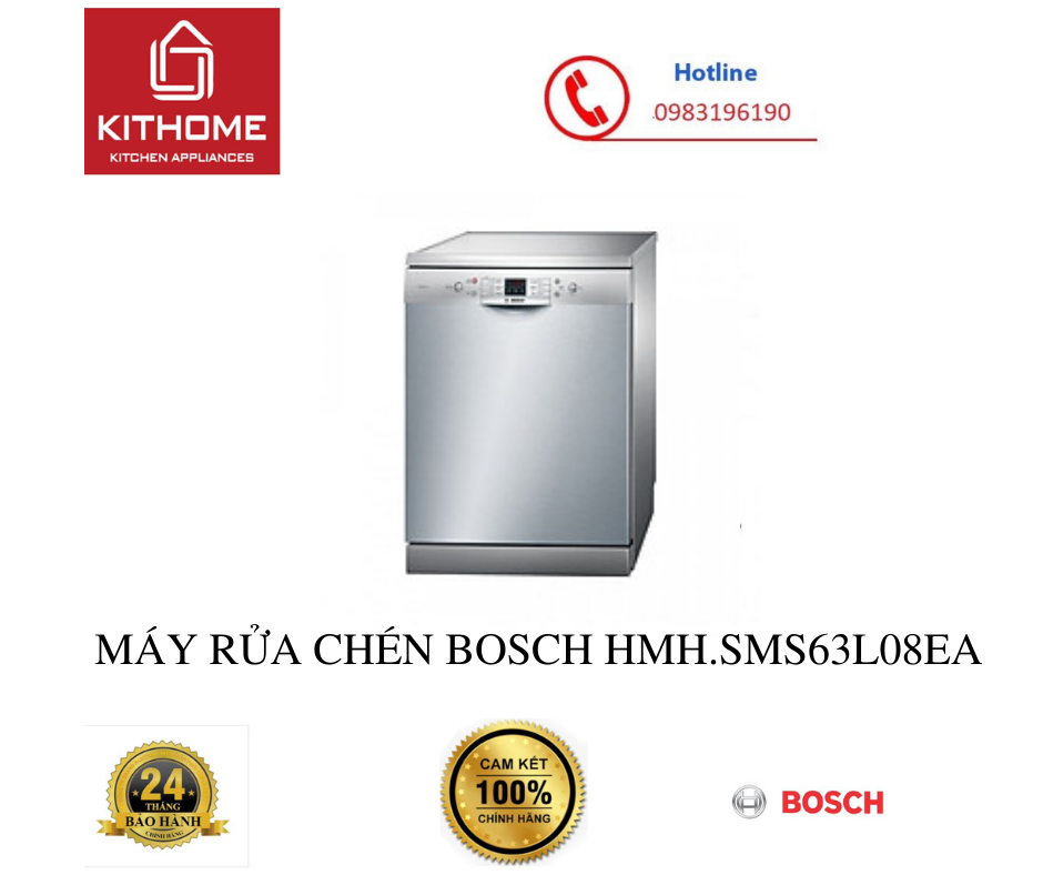 MÁY RỬA CHÉN BOSCH HMH.SMS63L08EA -HÀNG CHÍNH HÃNG