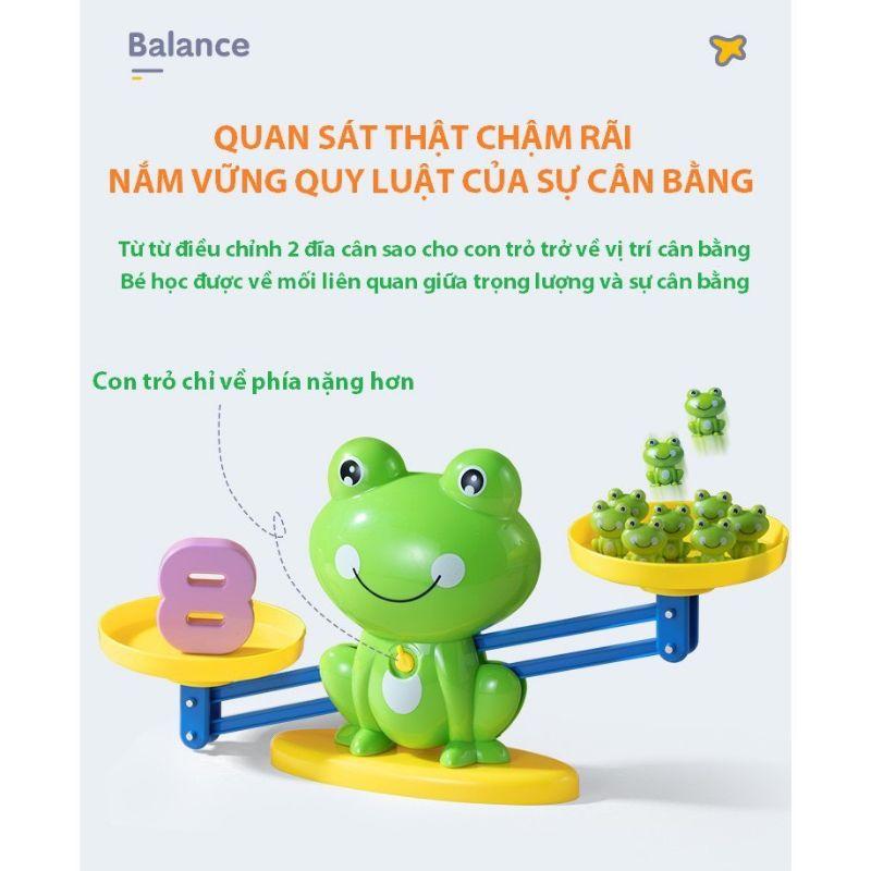 Bộ Đồ Chơi ếch cân bằng, Giúp Bé Say Mê Học Toán, cân khỉ thăng bằng