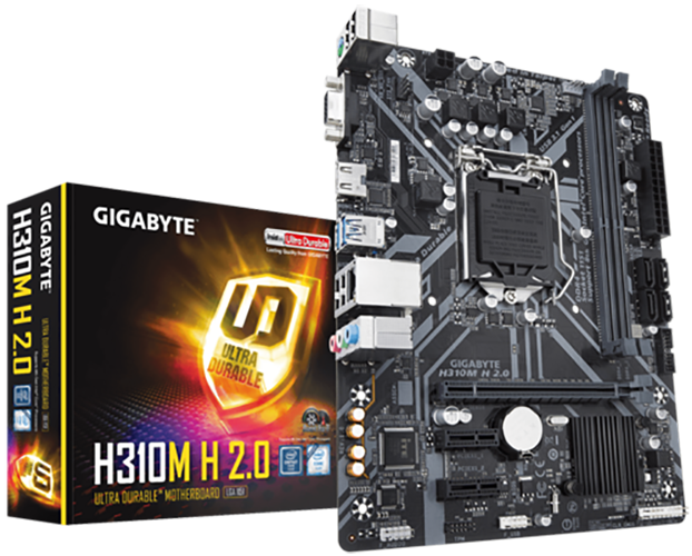 Bo Mạch Chủ Main GigaByte H310M-H hổ trợ CPU thế hệ 8 và 9 - Hàng Chính Hãng