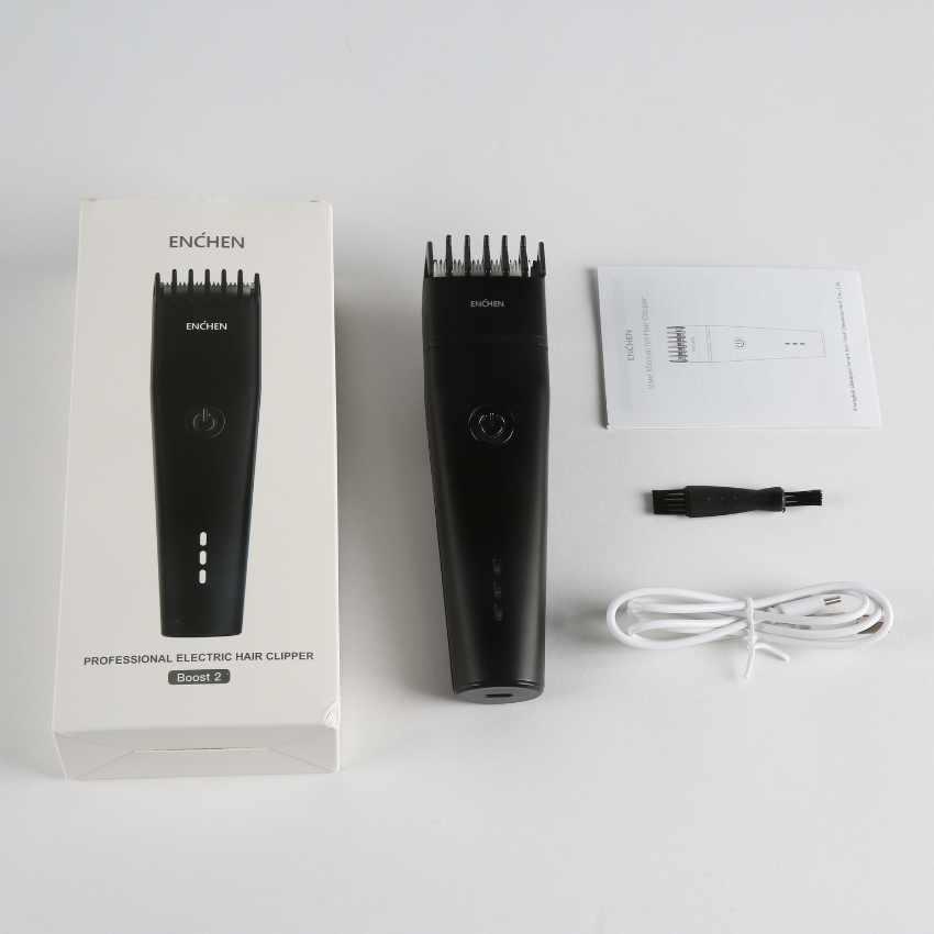 Tông đơ cắt tóc Xiaomi Enchen Boost 2, có thể điều chỉnh tốc độ, cữ cắt inh hoạt, pin bền, chống nước IPX7