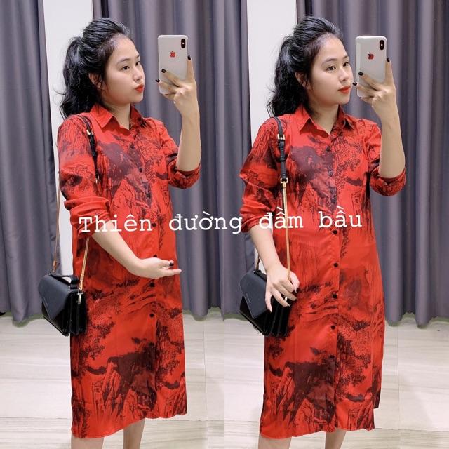 Váy bầu dáng sơ mi bầu và sau sinh