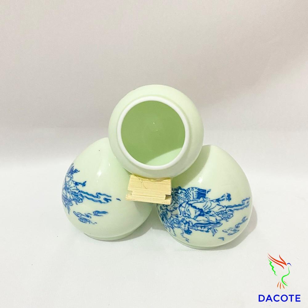 Cóng chim họa mi, chim khuớu chất liệu gốm sứ cao cấp họa tiết siêu đẹp  - Combo 3 cóng sứ khướu, chim họa mi