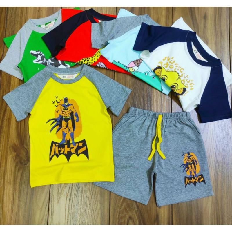 Bộ Cộc Tay Bé Trai Xuất Khẩu Cotton 10-25kg