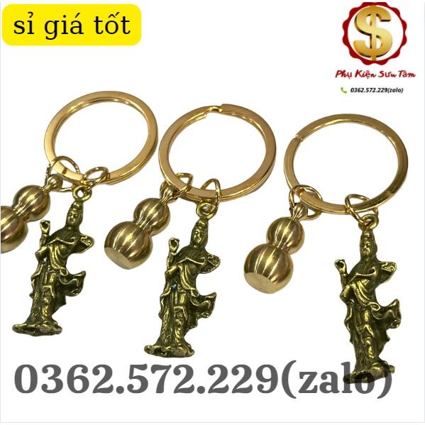 Móc Khoá Quan Âm Bồ Tát Bằng Đồng, Phong Thủy Bình An May Mắn