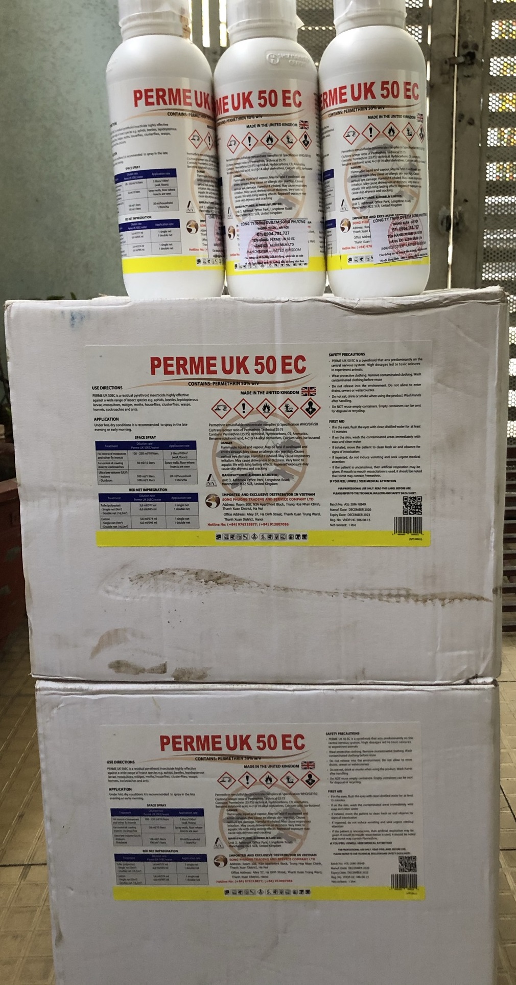 (Nhập Anh Quốc) Thuốc diệt muỗi Perme UK 50EC chai 1000ml