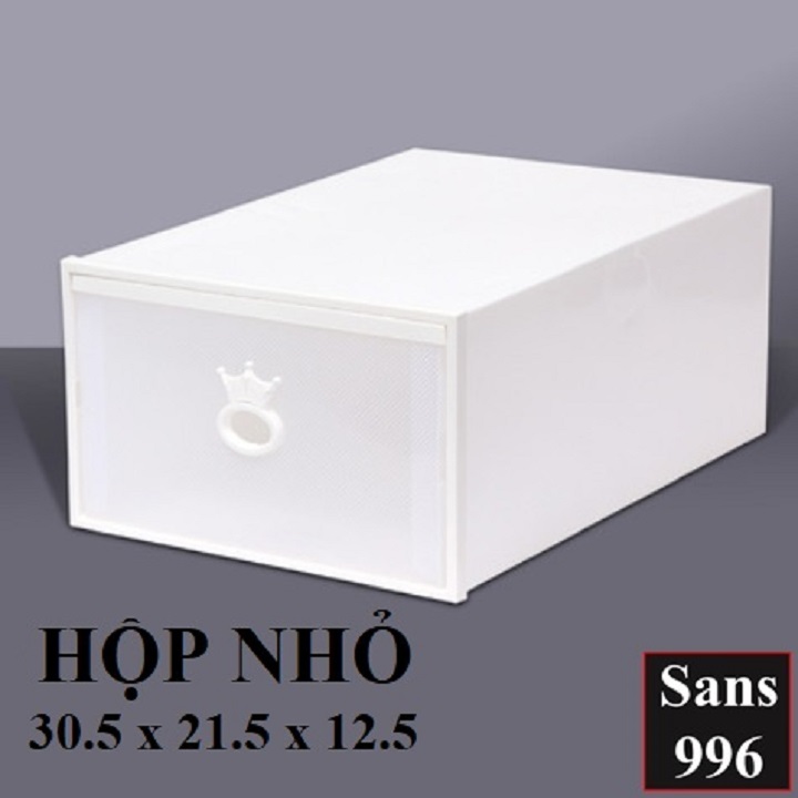 Hộp đựng giày dép có ngăn kéo nắp nhựa cứng màu trắng trong suốt đa năng tiện ích Sans996