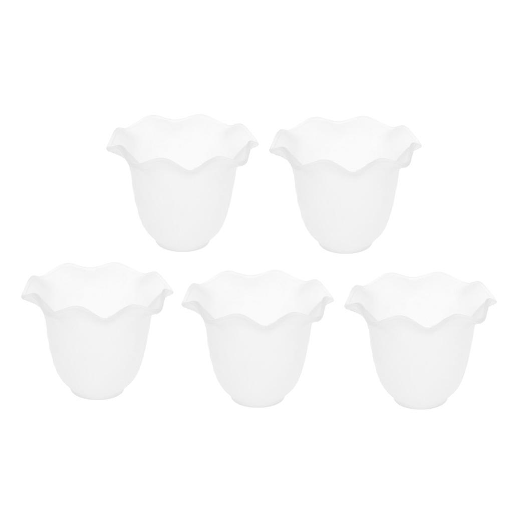 5pcs Replacement Ceiling Fan Chandelier Wall Light Frosted Clear Glass Shade