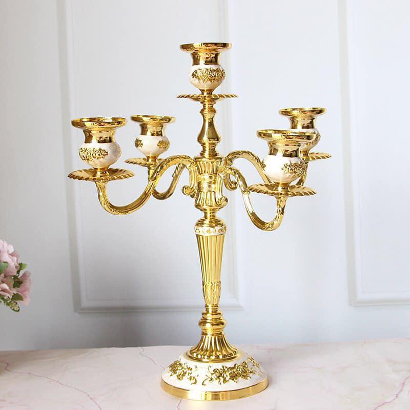 Giá nến 5 tay phong cách tân cổ điển mang đến không gian trang nhã cho nhà bạn GN3 - Có 2 màu vàng và đồng.