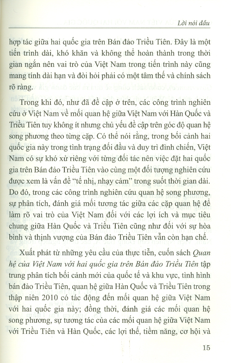 Quan Hệ Của Việt Nam Với Hai Quốc Gia Trên Bán Đảo Triều Tiên (Sách chuyên khảo)