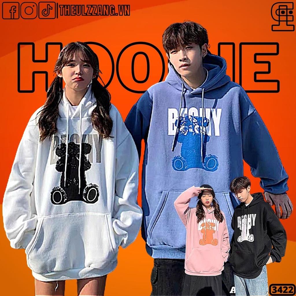 Áo Khoác Hoodie Nam Nữ Nỉ Bông Dày Form Rộng Unisex Áo Hoodie Nam Sweater Nữ CHUI Đầu Nỉ Ngoại in BECNY