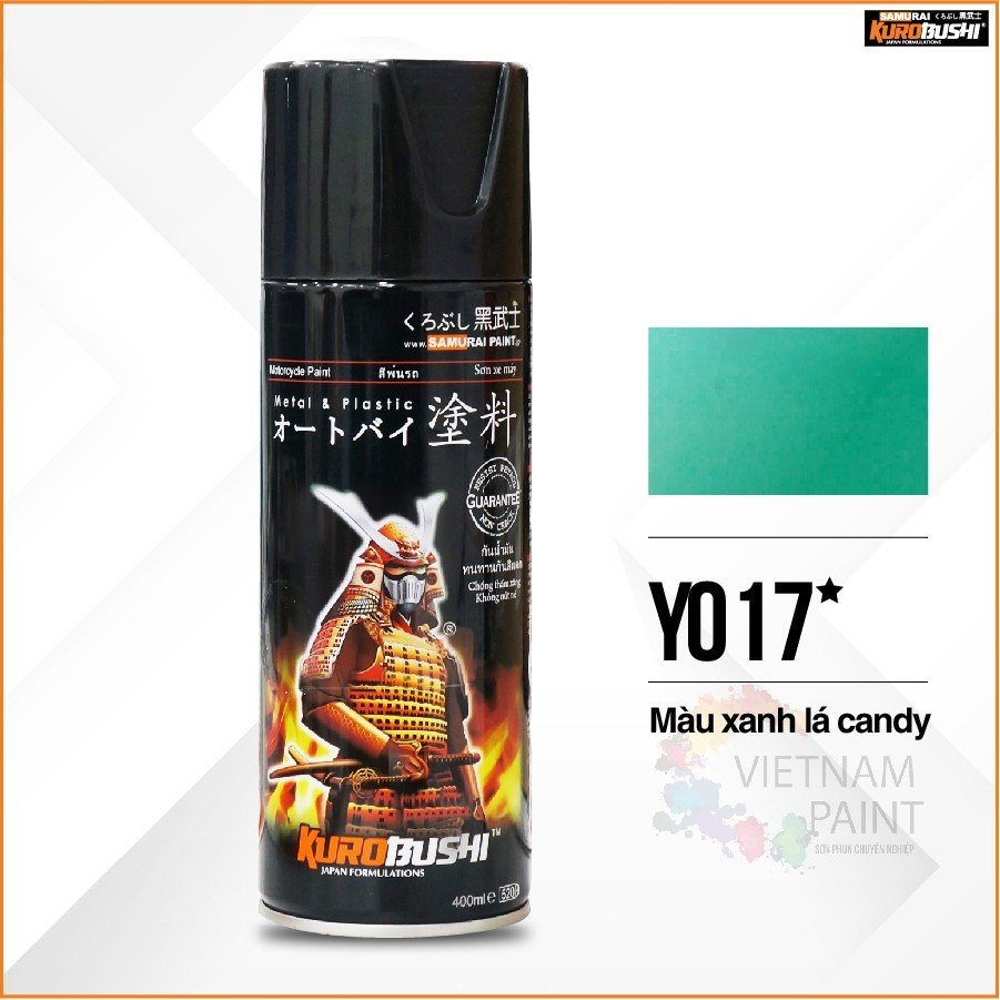 Sơn xịt Samurai Kurobushi - MÀU XANH CANDY Y017 (400ml)