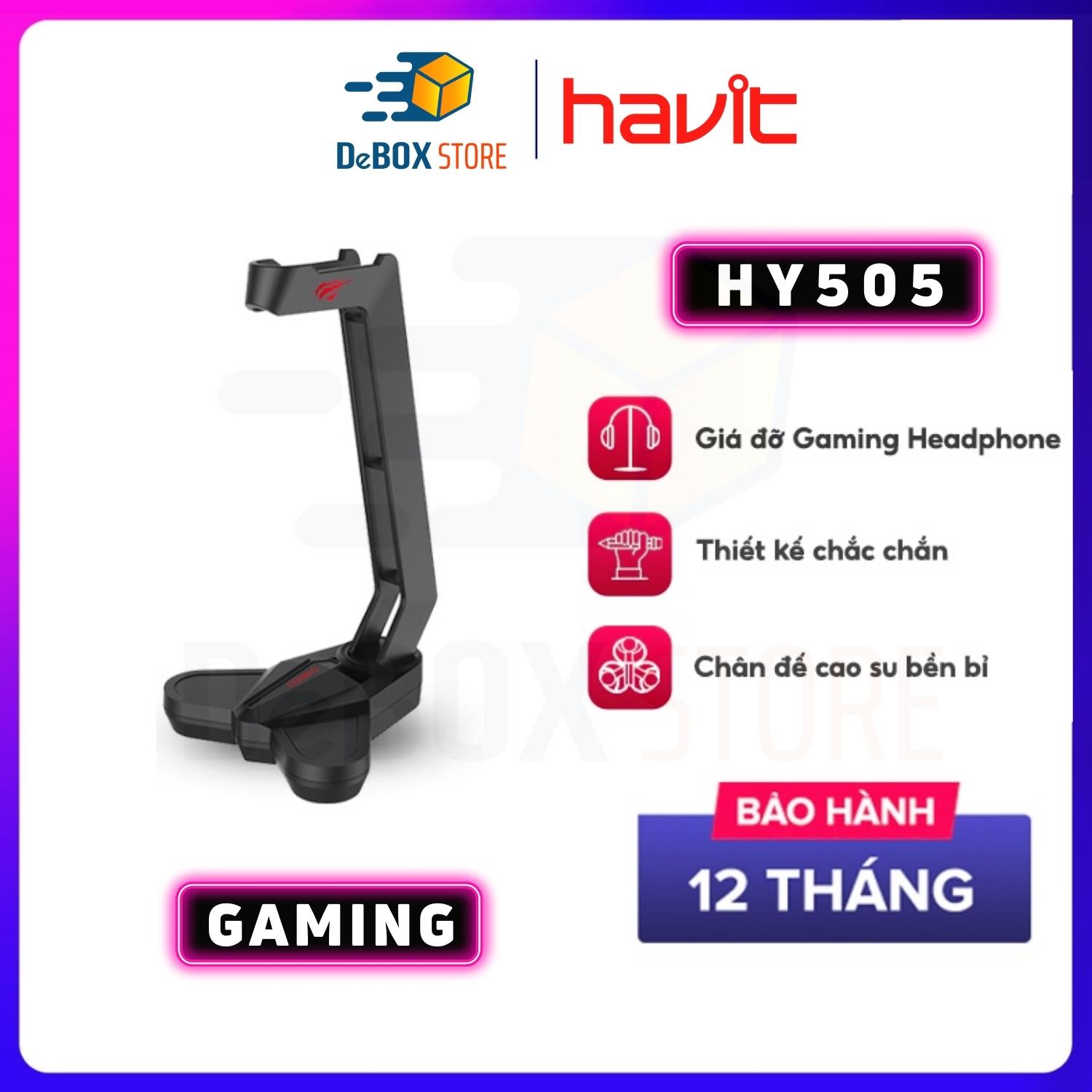 Giá Treo Gaming Headphone HAVIT HY505, Thiết Kế Chắc Chắn, Đế Cao Su Siêu Bền - Hàng Chính Hãng