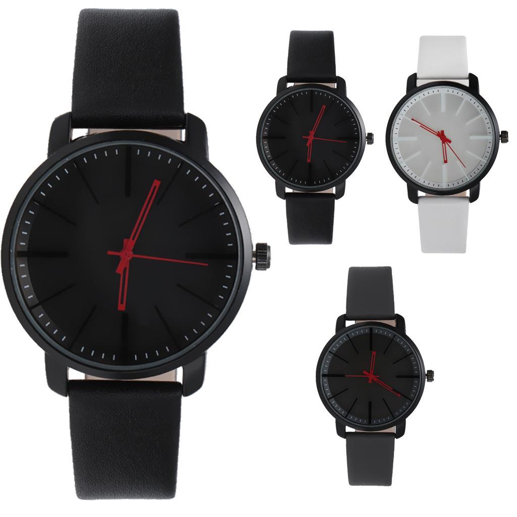 Men's Watch PU Leather Band Analog Quartz Wrist Watches Fashion Gift