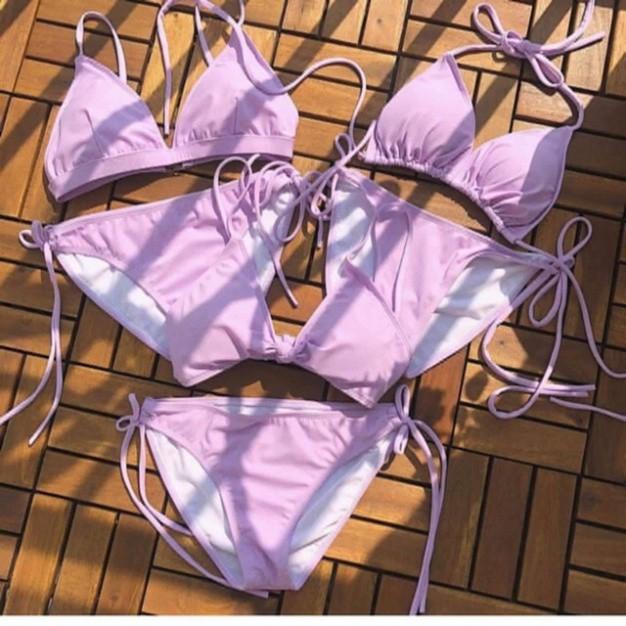 Bikini 2 mảnh màu tím, 3 kiểu