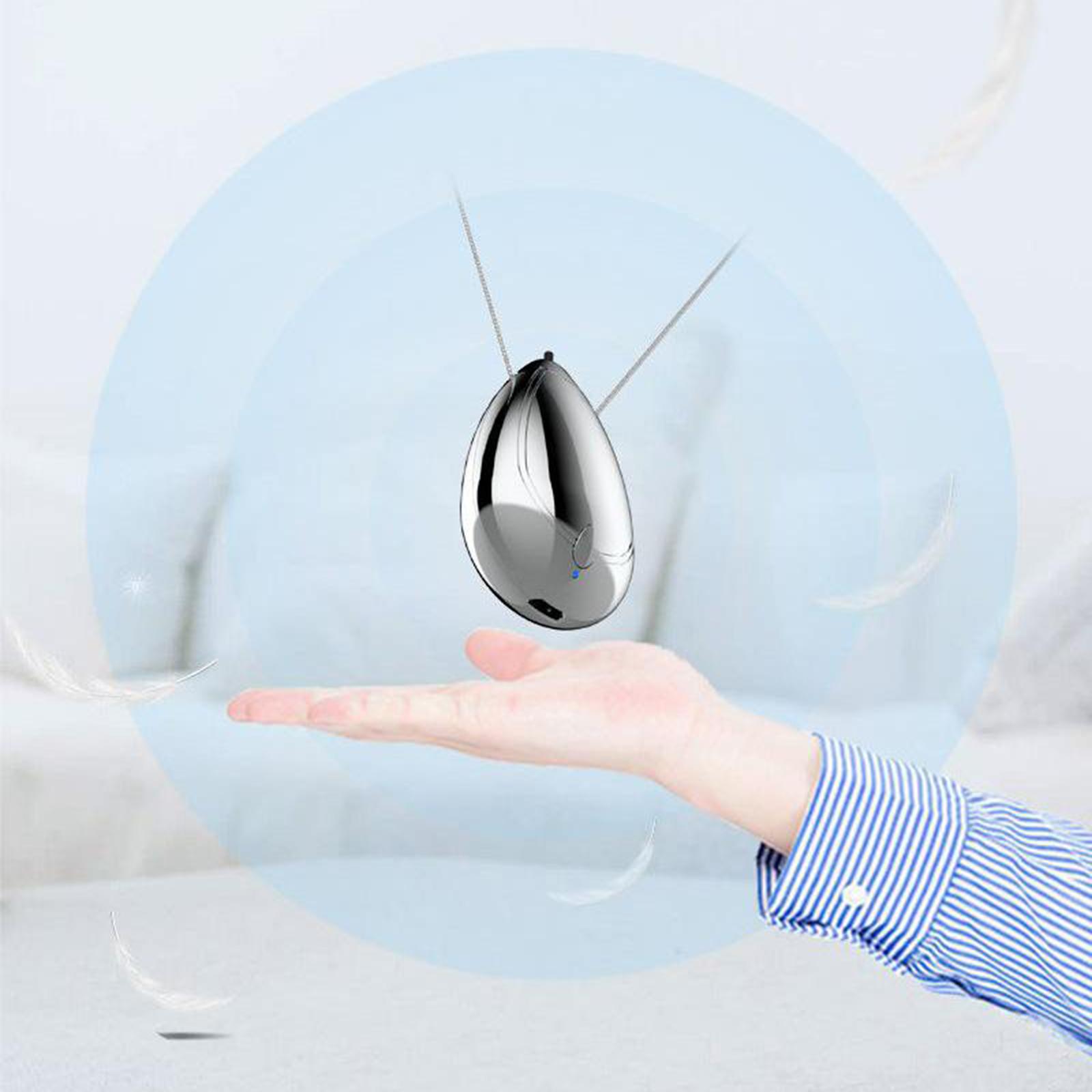 Wearable Air Purifier Super Quiet Personal Negative Ion Generator USB Portable Travel Size Necklace Style 20 millions/cm² Negative Nanometer Ions