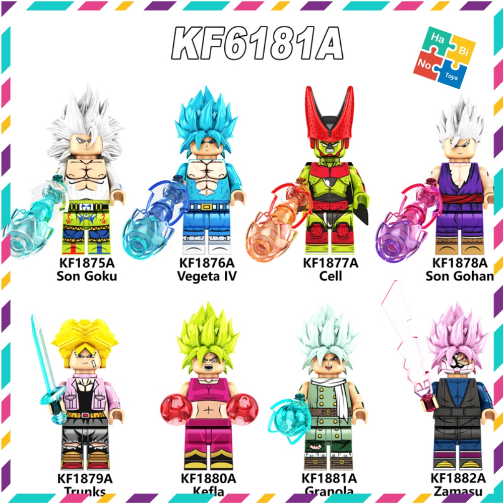 Đồ Chơi Lắp Ráp Minifigures Dragon Ball 7 Viên Ngọc Rồng Son Goku Nhân Vật Hoạt Hình Truyện Tranh KF6181A KF6182A