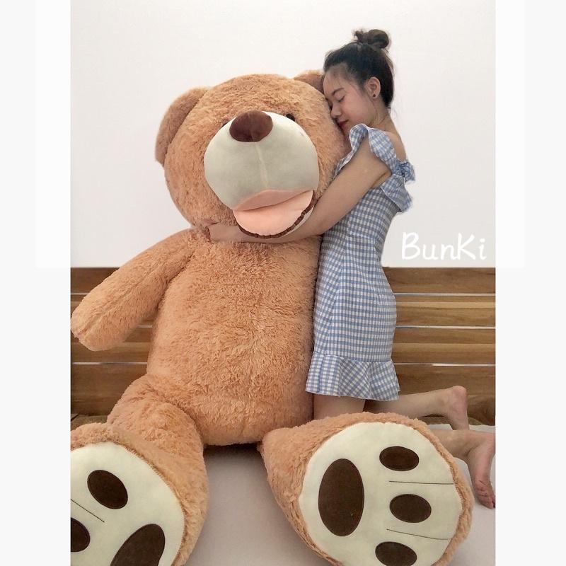 GẤU BÔNG TEDDY NÂU BỰ, GẤU BÔNG NHẬP TO KHỔNG LỒ 200CM