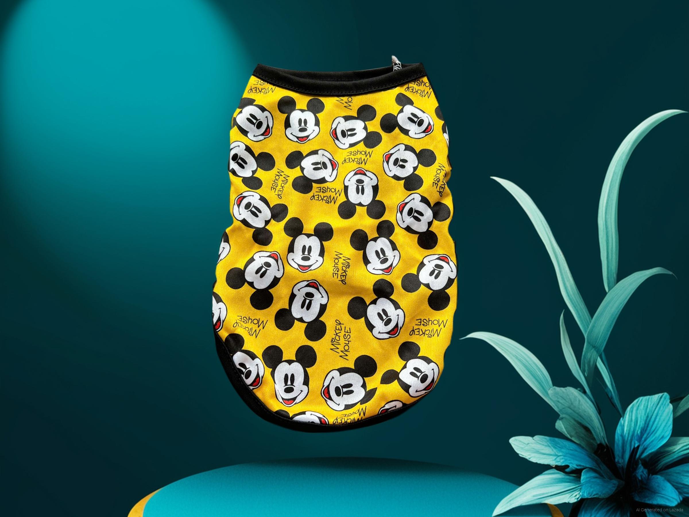 ÁO THUN BA LỖ  THÔNG HƠI SIÊU CUTE MICKEY TỪ 1-5KG DÀNH CHO THÚ CƯNG CHÓ MÈO