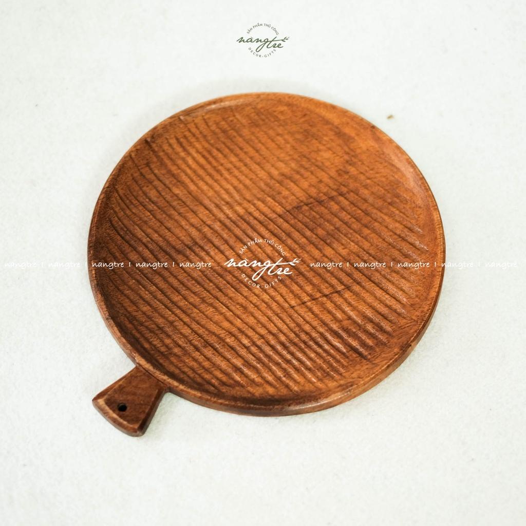 Khay gỗ tay cầm, Khay gỗ trang trí thức ăn, Square wooden tray