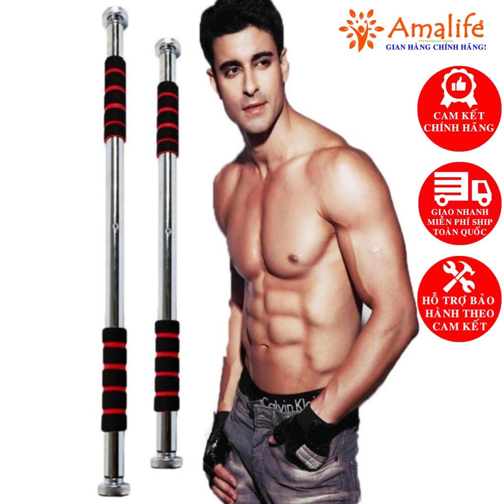 Thanh Tập Xà Đơn Treo Tường Gắn Cửa Nhiều Cỡ Từ 62-120cm Tùy Chỉnh Tập Gym Tập Thể Thao Chính Hãng Amalife